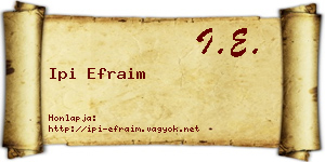 Ipi Efraim névjegykártya